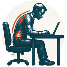 Posture giving way in the afternoon